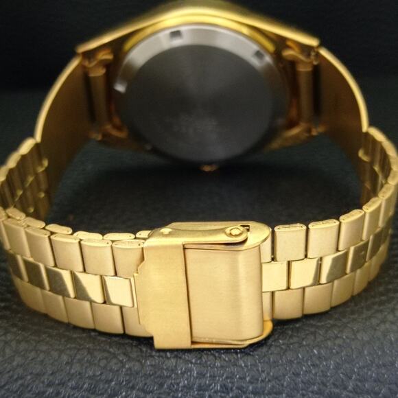 Vintage 1972 Seiko Automatic Mens Gold Watch W/daydate & White accents - Picture 2 of 8